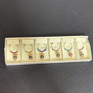 New Pier 1 Imports Elegant Beaded Wine Charms Set